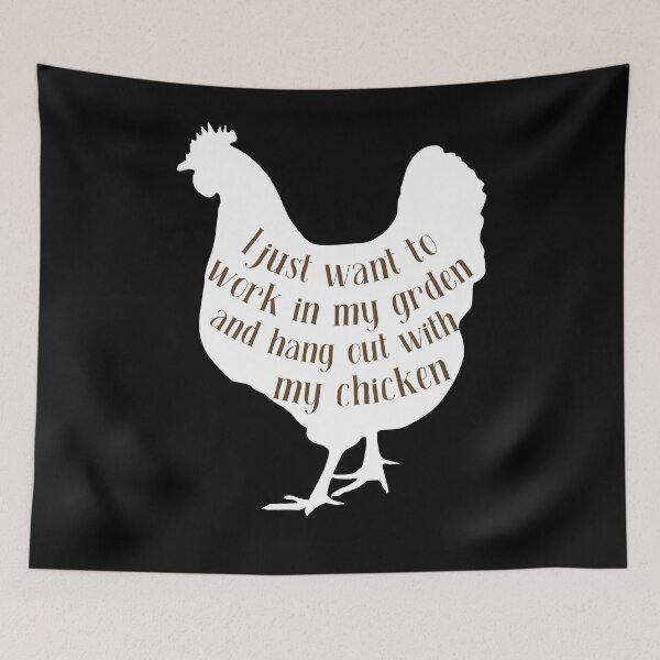 Item preview,  I just want to work in my garden and hang out with my chicken designed and sold by EclairVanilla.