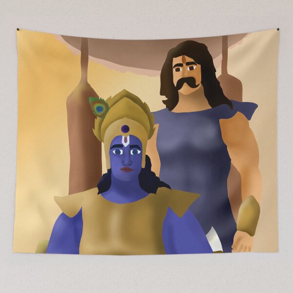 Item preview, krishna and Arjun designed and sold by Silpam An Art Store.