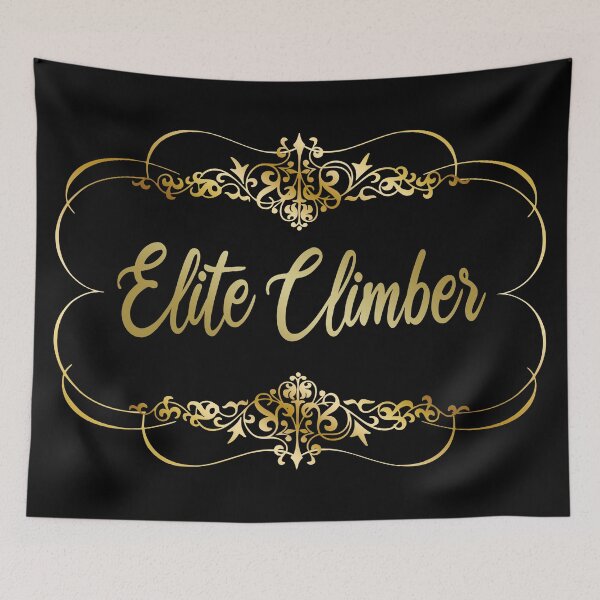 Item preview, Elite Climber (Luxury Brand logo - Premium Mountaineer - Vintage Retro Design) designed and sold by SassyClassyMe.