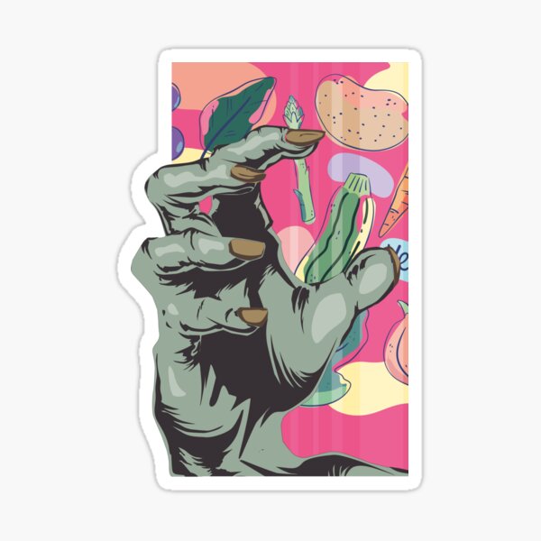 Vegetarian Zombie Sticker
