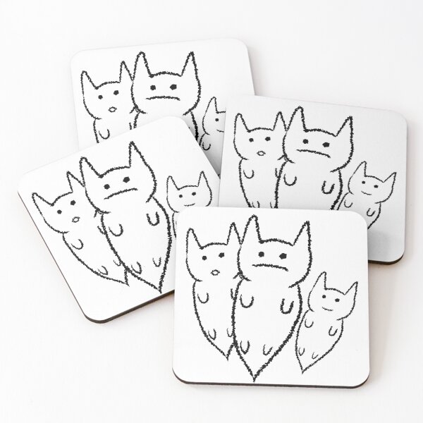 Item preview, Group of Ghost Cats designed and sold by NootopiaLoot.