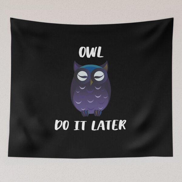 Item preview, Owl Do It Later designed and sold by AutumnVibeShop.