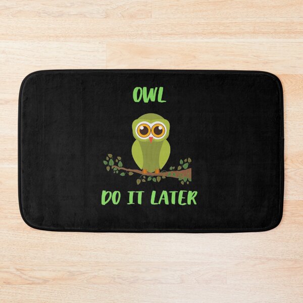 Item preview, Owl Do It Later Green Owl designed and sold by AutumnVibeShop.