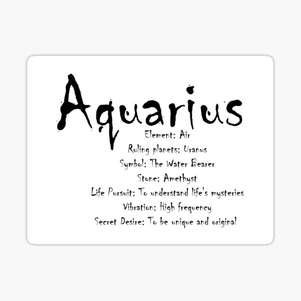 Item preview, Aquarius Traits designed and sold by CrankyOldDude.