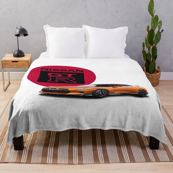Item preview, NISSAN GTR on red rising sun background designed and sold by DomGDesign.