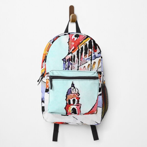 Item preview, Square with buildings and bell tower designed and sold by Giuseppe Cocco.
