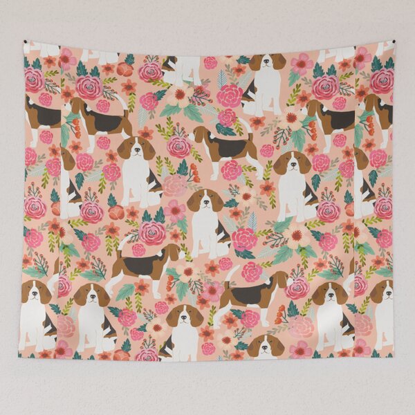 Item preview, Beagle dog dogs with flowers pet pets puppy art cute Beagles  designed and sold by Coolstuff4you71.