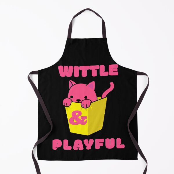 Item preview, Little Cute Playful Pink Cat Wittle And Playful Playing WAP Kitten in a Yellow Bin Art designed and sold by TeachUrb.