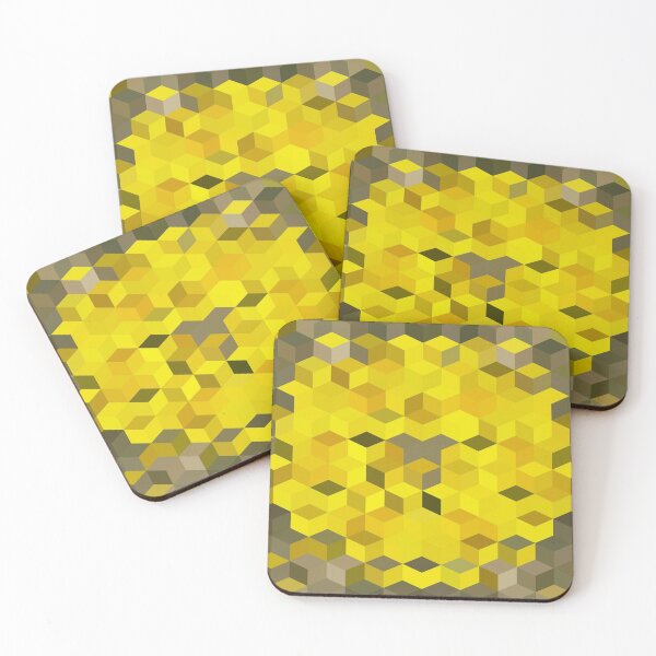 Item preview, Cute Yellow Cubes Abstract Background funny gift for digital art lovers  designed and sold by AYACHI90.