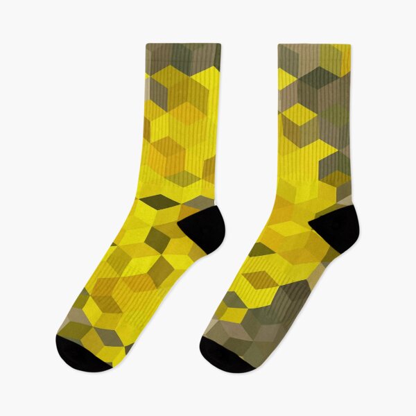 Aperçu de l'œuvre Cadeau drôle de fond abstrait de cubes jaunes mignons pour les amateurs d'art numérique créée et vendue par AYACHI90.