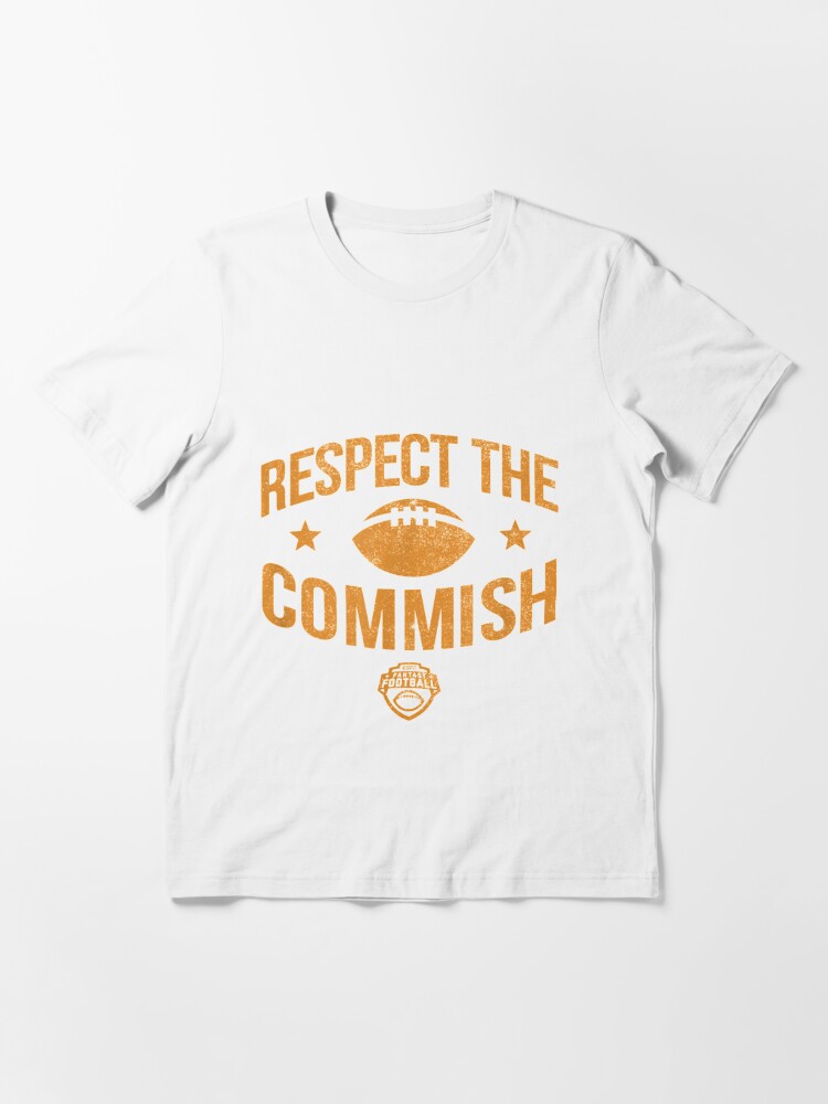 ESPN Fantasy Football Respect The Commish Emblem Logo T-Shirt