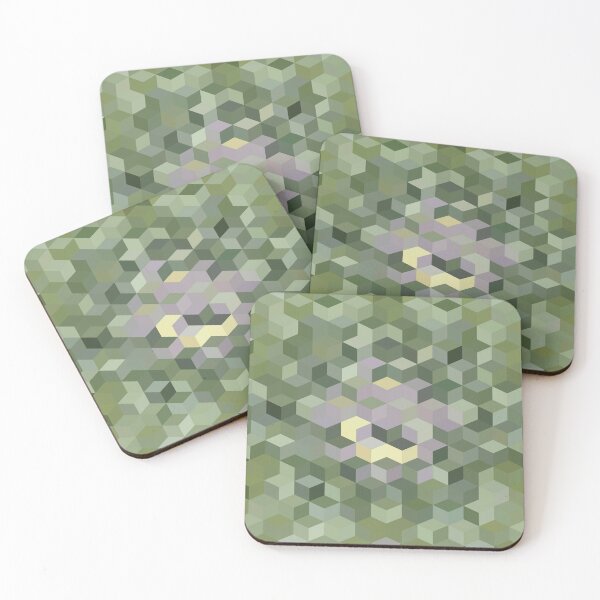 Item preview, Cute pistachio Green Cubes Abstract Background funny gift for digital art lovers  designed and sold by AYACHI90.