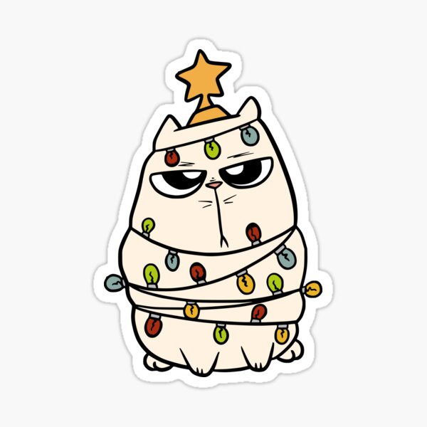 Item preview, Cat Christmas tree funny designed and sold by kickwear-com.