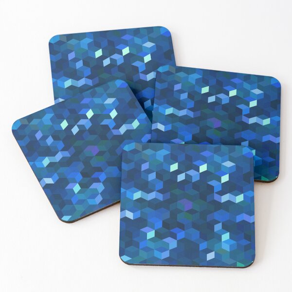 Item preview, Cute Blue Cubes Abstract Background funny gift for digital art lovers  designed and sold by AYACHI90.