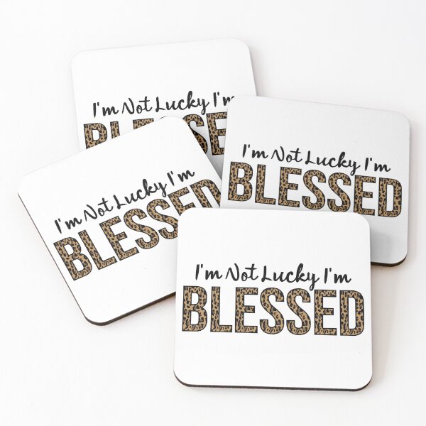 Item preview, I'm Not Lucky I'm Blessed Leopard Print Inspirational designed and sold by 4wordsmovement.