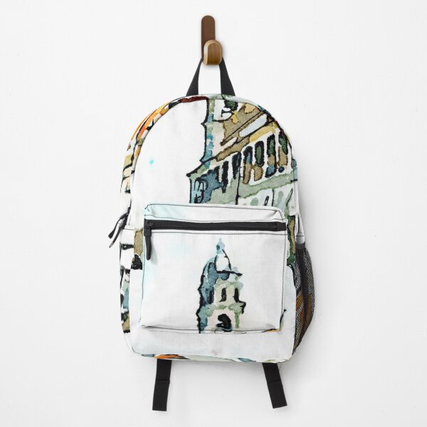 Item preview, Square with buildings and bell tower designed and sold by Giuseppe Cocco.