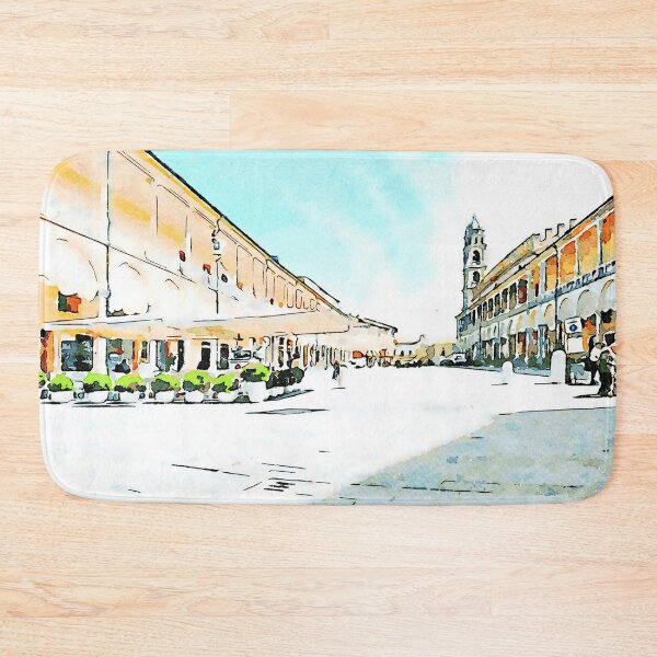 Item preview, Square with buildings and bell tower designed and sold by Giuseppe Cocco.