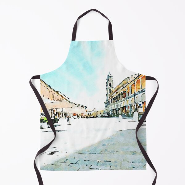 Item preview, Square with buildings and bell tower designed and sold by Giuseppe Cocco.