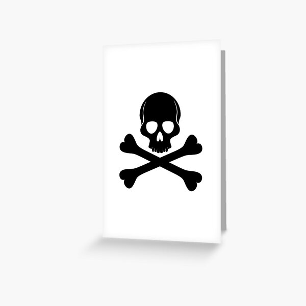 Skull and crossbones symbol. Greeting Card