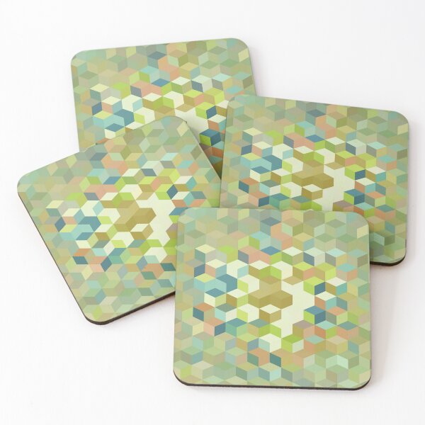 Item preview, Cute Geometric Cubes Abstract Background funny gift for digital art lovers  designed and sold by AYACHI90.