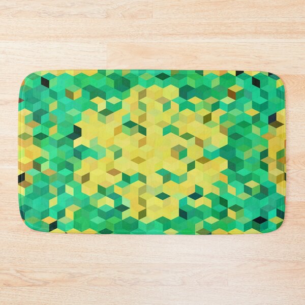 Item preview, Cute Green And Yellow Geometric Cubes Abstract Background funny gift for digital art lovers  designed and sold by AYACHI90.