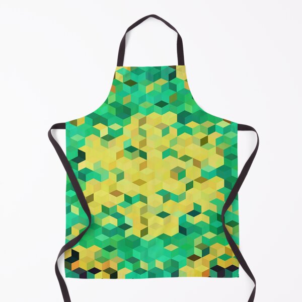 Item preview, Cute Green And Yellow Geometric Cubes Abstract Background funny gift for digital art lovers designed and sold by AYACHI90.