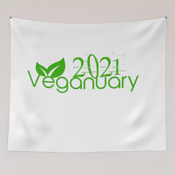 Item preview, Happy Veganuary 2021 natural green vegan humus designed and sold by wiggy38.
