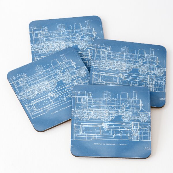 Item preview, Blue Print of Steam Engine Train designed and sold by Paul David Wilson.