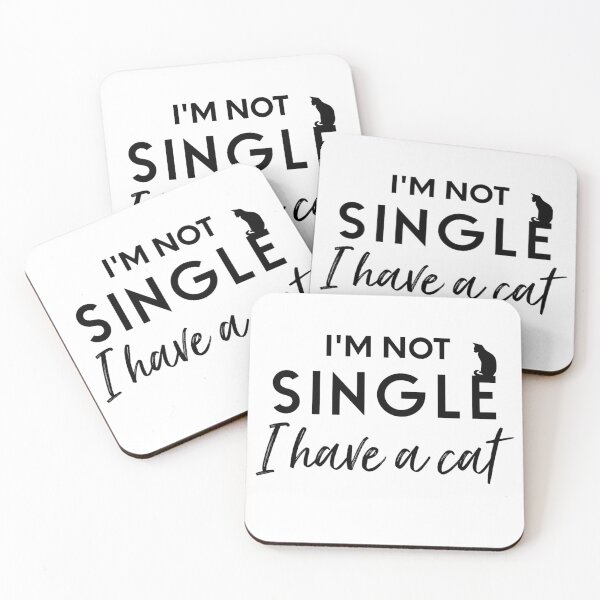 Item preview, I'm Not Single I Have a Cat, Funny Cat Single Shirt designed and sold by IronyOnCotton.