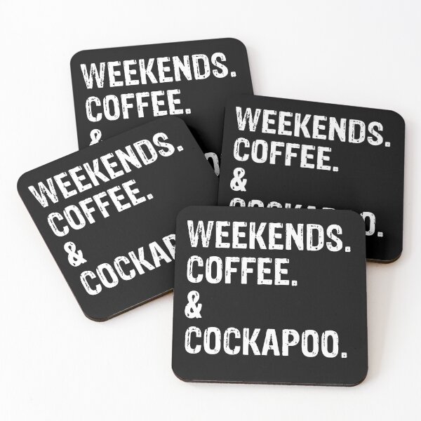 Item preview, Weekends Coffee and Cockapoo designed and sold by Guarddogdrive.