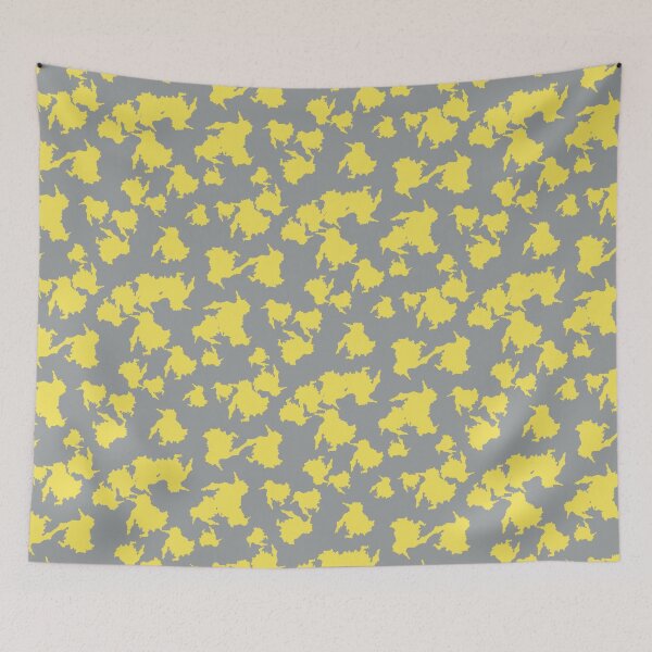 Item preview, abstract camouflage texture in yellow and gray designed and sold by rysunki-malunki.
