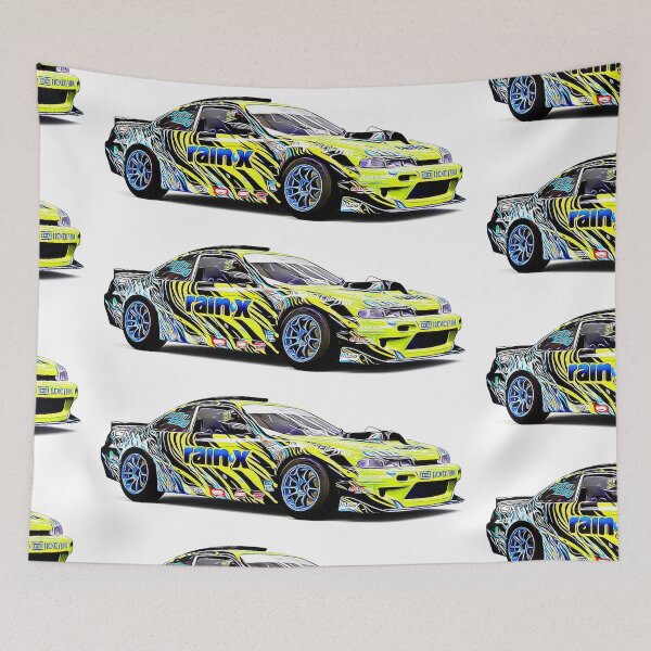 Artikelvorschau, 240SX Drift Cartoon entworfen und verkauft von Auto-Prints.