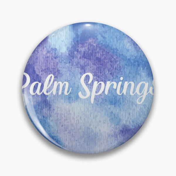 Item preview, Palm Springs - Round Watercolor (Pastel Violet Blue) designed and sold by CityCollection.