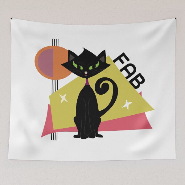 Item preview, Fab Retro Cat designed and sold by 'Alison  Keeps It Classic.'.