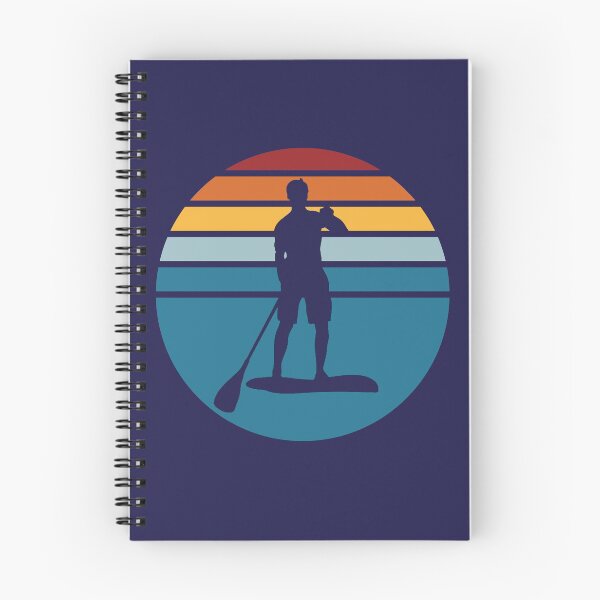 Item preview, Stand Up Paddle Board - SUP - Retro Blue Sunset designed and sold by HeatherPore.