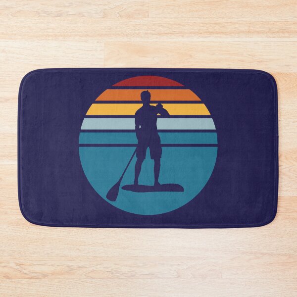 Item preview, Stand Up Paddle Board - SUP - Retro Blue Sunset designed and sold by HeatherPore.