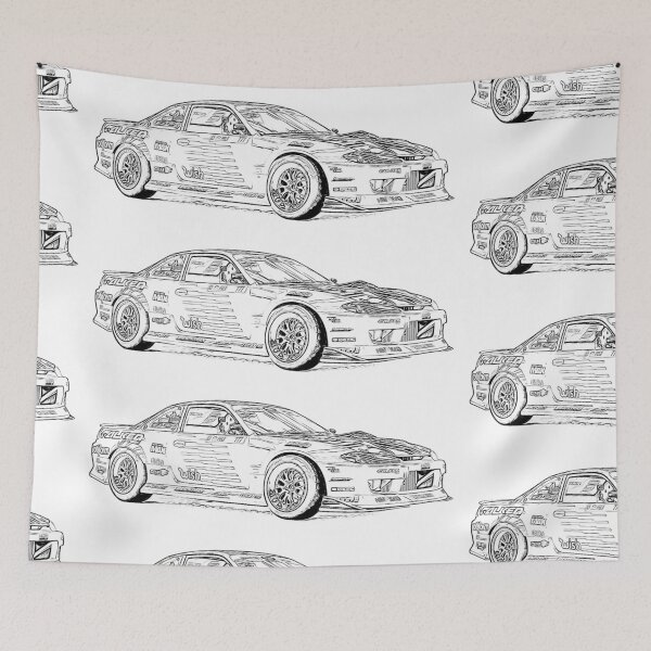 Artikelvorschau, Sylvia S15 Drift Wireframe entworfen und verkauft von Auto-Prints.