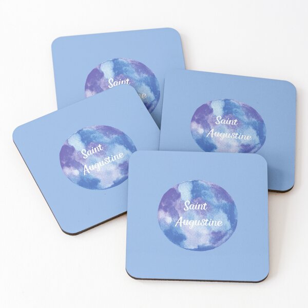 Item preview, Saint Augustine - Round Watercolor (Pastel Violet Blue) designed and sold by CityCollection.