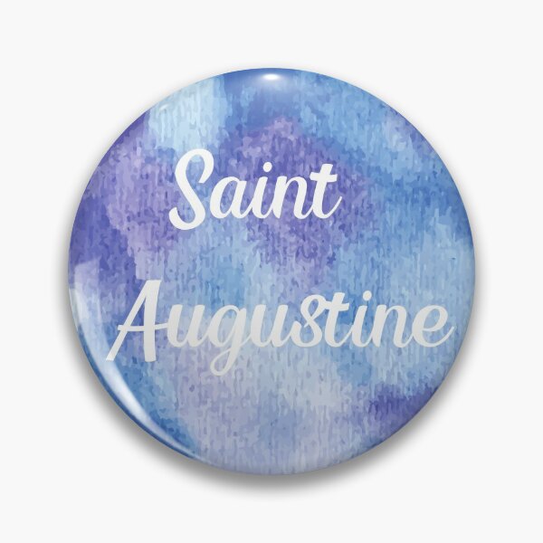 Item preview, Saint Augustine - Round Watercolor (Pastel Violet Blue) designed and sold by CityCollection.