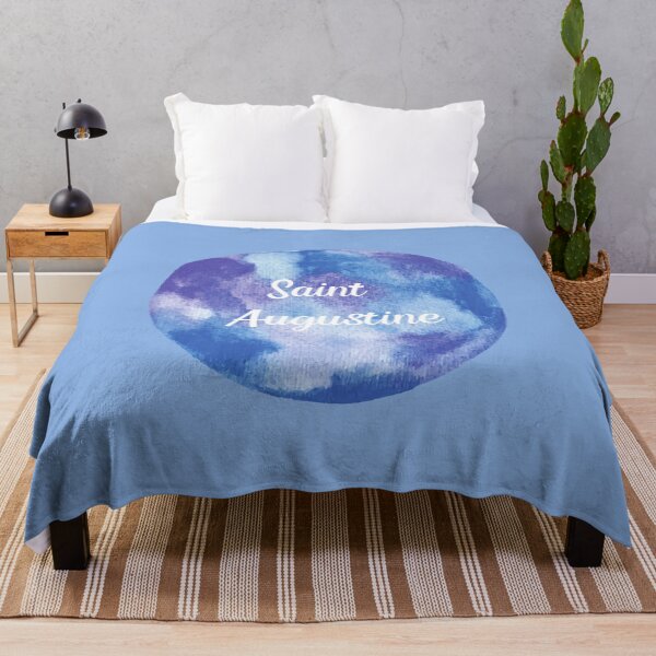 Item preview, Saint Augustine - Round Watercolor (Pastel Violet Blue) designed and sold by CityCollection.