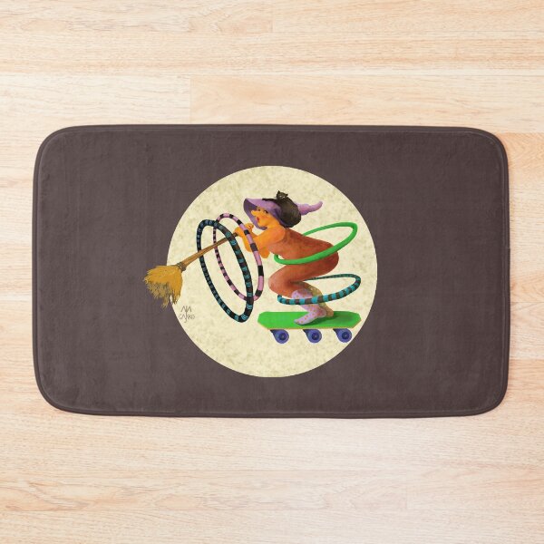 Item preview, Funny hula hooping witch on wheels designed and sold by anacart.