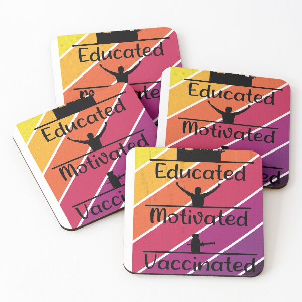 Item preview, educated motivated vaccinted,funny,2021 designed and sold by MedBoularouah.