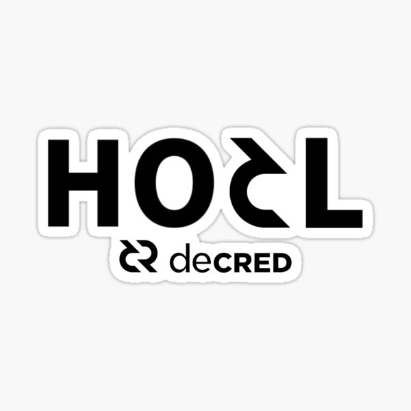 HODL Decred v2 Sticker