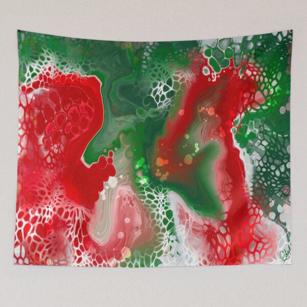 Item preview, Mistletoe, digital fluid pour with cells designed and sold by MayGreenAbgrall.