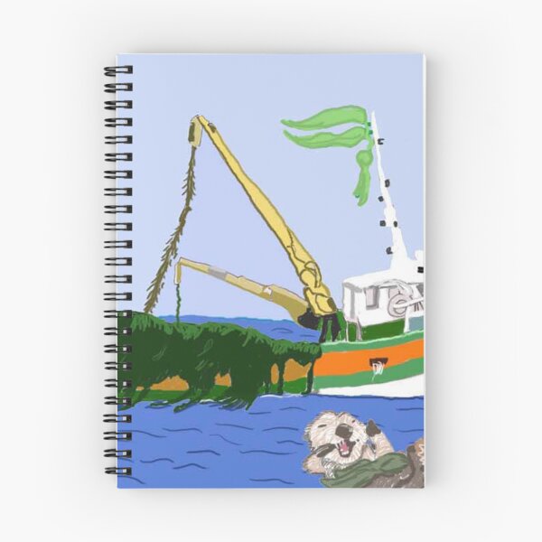 Item preview, Kelp Cutter Boat And The Sea Otter designed and sold by pinkyjainpan.