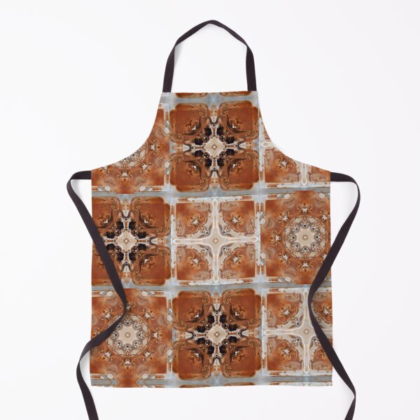 Artikelvorschau, Gothic Diamond Cross Floret Fliesenmuster Rust Brown Cream entworfen und verkauft von jocelynsart.