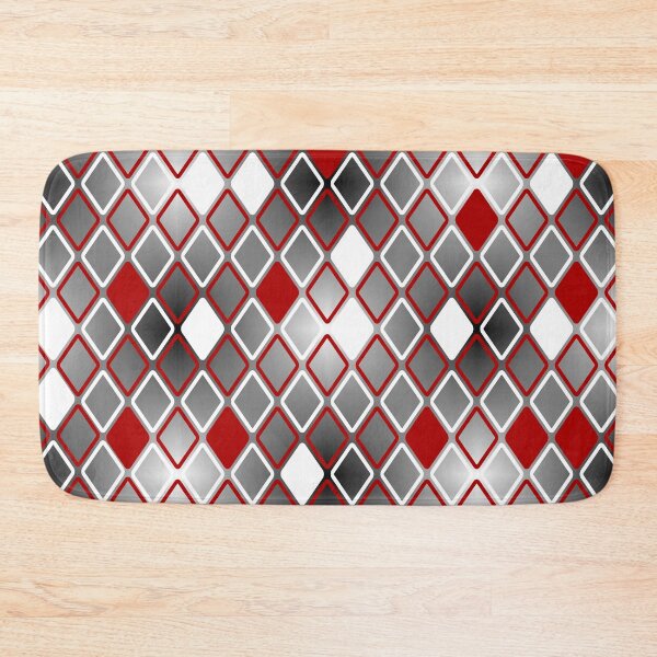 Item preview, Red White Black Rhombuses designed and sold by Shapes-Mania.