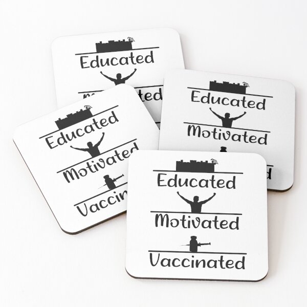 Item preview, educated motivated vaccinted,funny,2021 designed and sold by MedBoularouah.