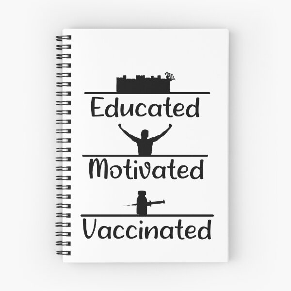 Item preview, educated motivated vaccinted,funny,2021 designed and sold by MedBoularouah.