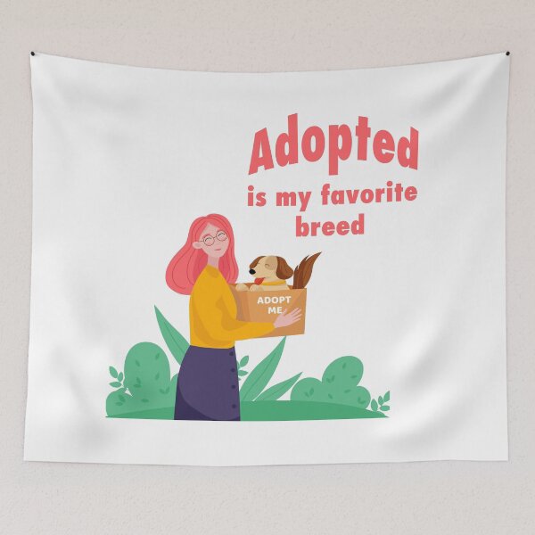 Item preview, Adopted is my favorite breed | My favorite breed is an adopted breed  designed and sold by Giovanni's  Brown Quotes.